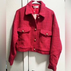 NWT Mango tweed jacket crop